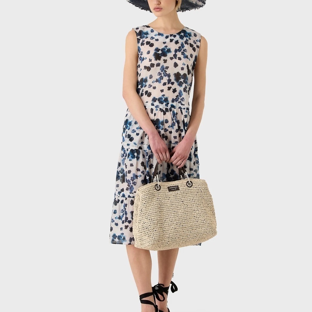 Armani Mare Floral Batik Dress XS